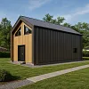 Проект каркасного "Барнхаус", 5х9.5 м, 80,9м2 Проект каркасного "Барнхаус", 5х9.5 м, 80,9м2