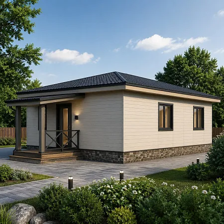 Проект каркасного дома, 7х9 м, 63м2