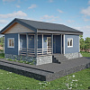 Проект каркасного дома-бани 54 м2