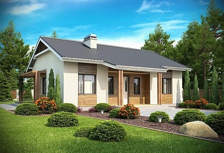 Проект каркасного дома 104м2