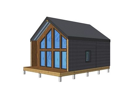 Проект каркасного Барнхаус 58 м2