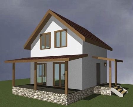 Проект каркасного дома Селена 72 м2