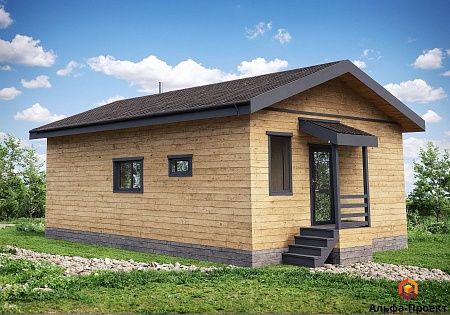 Проект каркасного дома-бани 81 м2