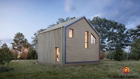 Проект каркасного "Барнхаус", 157м2, 8х10 м