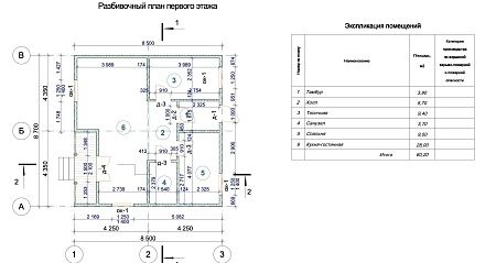Проект дома из СИП 63м2