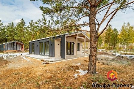 Проект каркасного дома "Барнхаус 90,5"