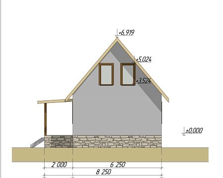 Проект дома из СИП 60м2