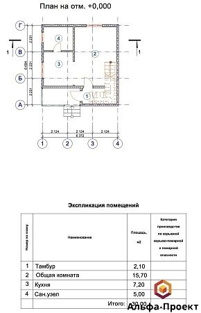 Проект дома из СИП 65м2