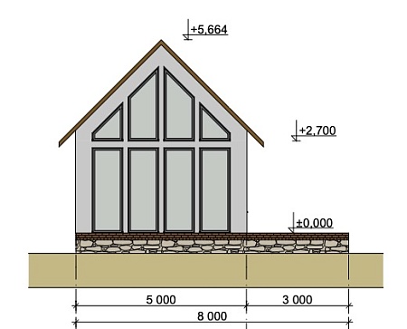 Готовый проект каркасного дома "Барнхаус 55"