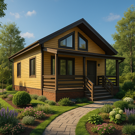 Проект каркасного дома 75 м2