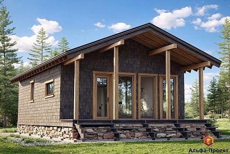 Проект каркасного дома 72м2