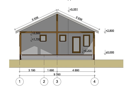 Проект дома из СИП "Финский" 90,5м2