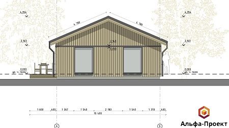 Проект каркасного "Сканди 120" (зеркальный)