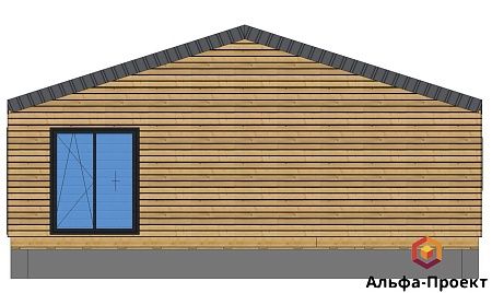 Проект каркасного дома "Барнхаус 103" на ленточном фундаменте
