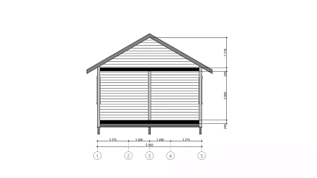 Готовый проект каркасного дома "Вишера" 66 м2