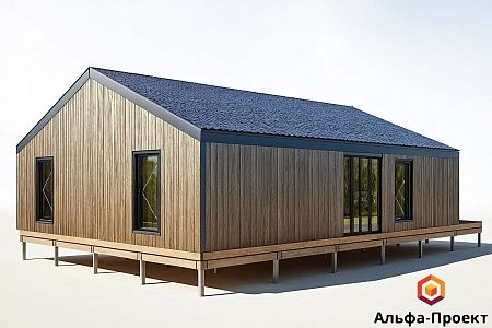 Проект каркасного Барнхаус 83 м2