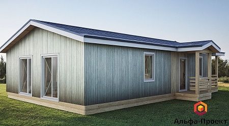 Проект каркасного "Барнхаус", 8х14 м, 112м2