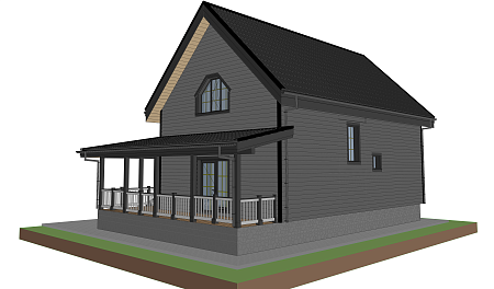 Проект каркасного дома "Каскад" 190 м2