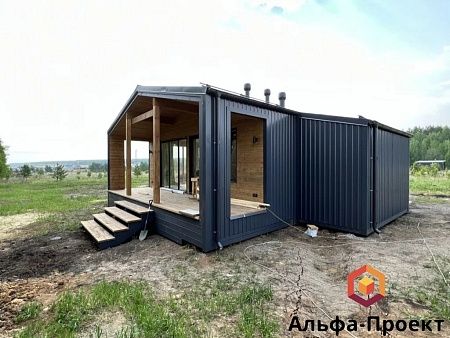 Проект каркасного дома "Барнхаус 90,5"