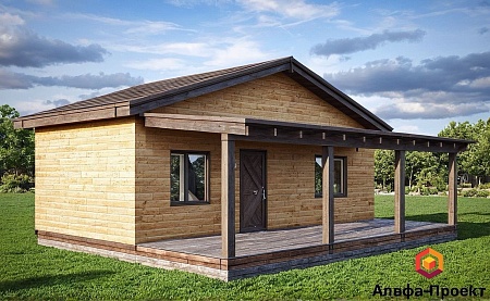 Проект каркасного дома 6х8 метра, 32м2