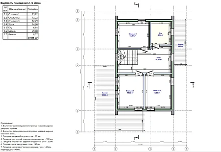 Проект каркасного "Барнхаус", 7.2х12 м, 237 м2