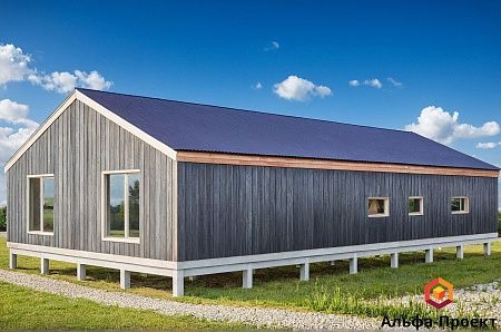 Проект каркасного Барнхаус 114 м2