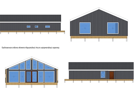 Проект каркасного Барнхаус 114 м2