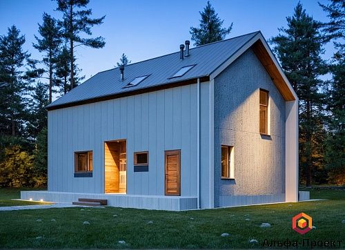 Проект каркасного &amp;quot;Барнхаус&amp;quot;, 127м2, 7.5х10.2 м