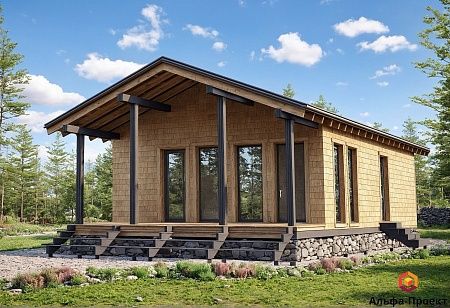 Проект каркасного дома 72м2