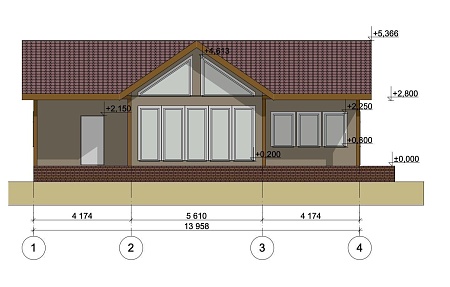 Проект дома из СИП 125м2 с сауной