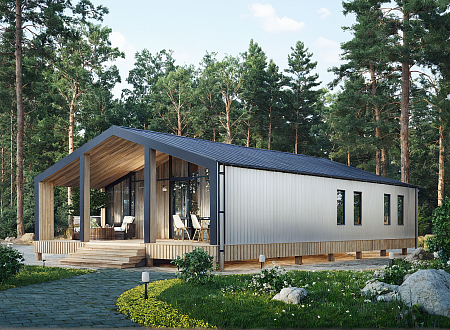 Проект каркасного дома "Барнхаус 109"