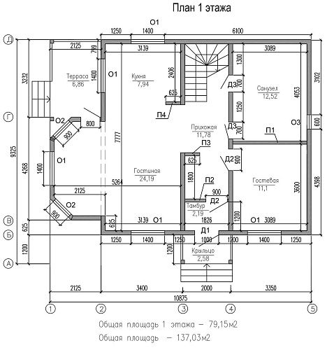 Проект дома из СИП 137м2 Проект дома из СИП 137м2