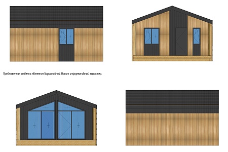 Проект каркасного Барнхаус 42,6 м2
