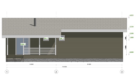 Проект каркасного дома 117 м2