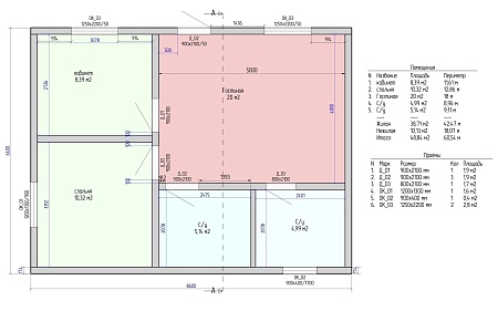 Проект дома из СИП 57м2