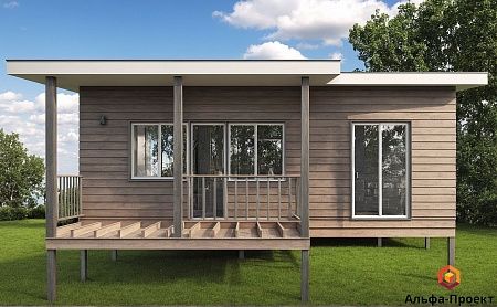 Проект дома из СИП 56м2