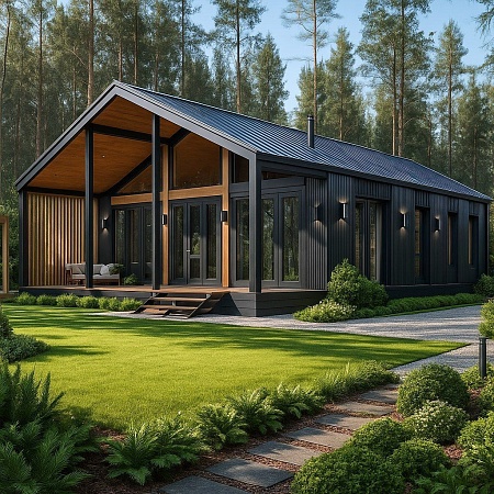 Проект каркасного дома "Барнхаус 138"