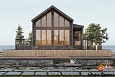Готовый проект каркасного дома "Барнхаус 93,6"