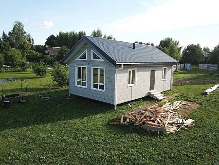 Готовый проект каркасного дома "Вишера" 66 м2