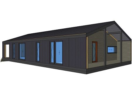 Проект каркасного Барнхаус 166 м2