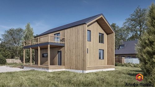 Проект каркасного "Барнхаус", 6.2х10 м, 153 м2 Проект каркасного "Барнхаус", 6.2х10 м, 153 м2