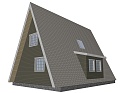 Проект каркасного дома "А-фрейм 10х12" с сауной, 152м2 Проект каркасного дома "А-фрейм 10х12" с сауной, 152м2