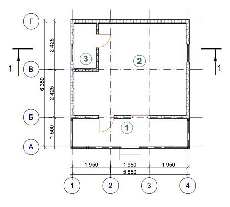 Проект дома из СИП 36м2