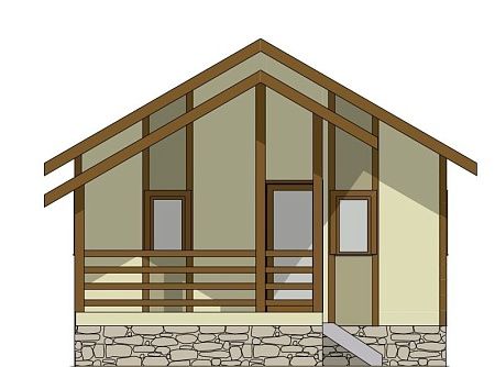 Проект дома из СИП 36м2