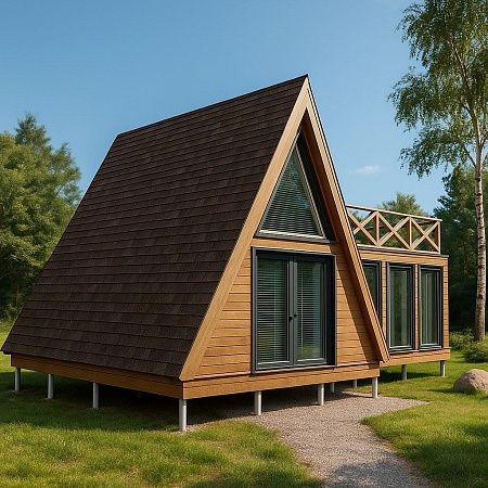 Проект каркасного дома Афрейм 6х11 м, 62м2