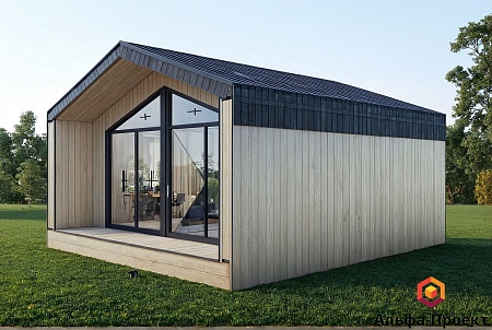 Проект каркасного Барнхаус 42,6 м2