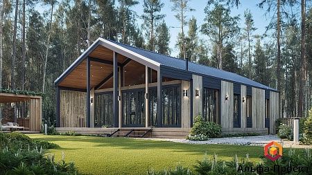 Проект каркасного дома "Барнхаус 138"