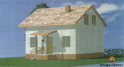 Проект дома из СИП 88м2 с балконом Проект дома из СИП 88м2 с балконом