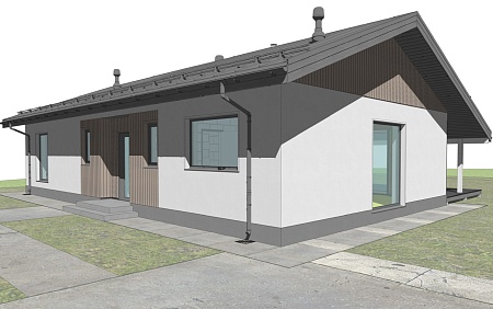 Проект дома 126м2 (8.65х14.62 м) из газобетона