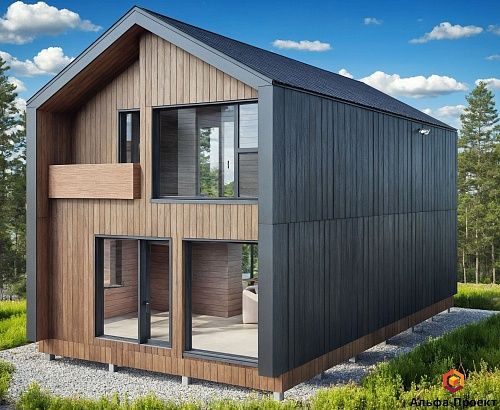 Проект каркасного дома 165 м2 Проект каркасного дома 165 м2